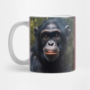 Majestic Bonobo: A Hyperrealistic Oil Painting Exploration Mug